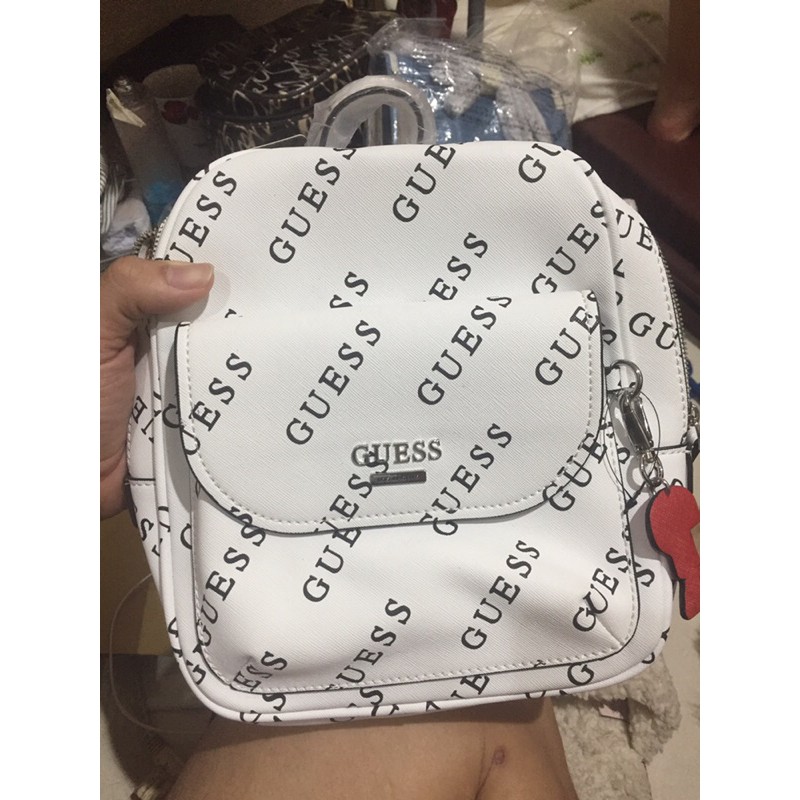 guess backpack putih /ransel guess ori