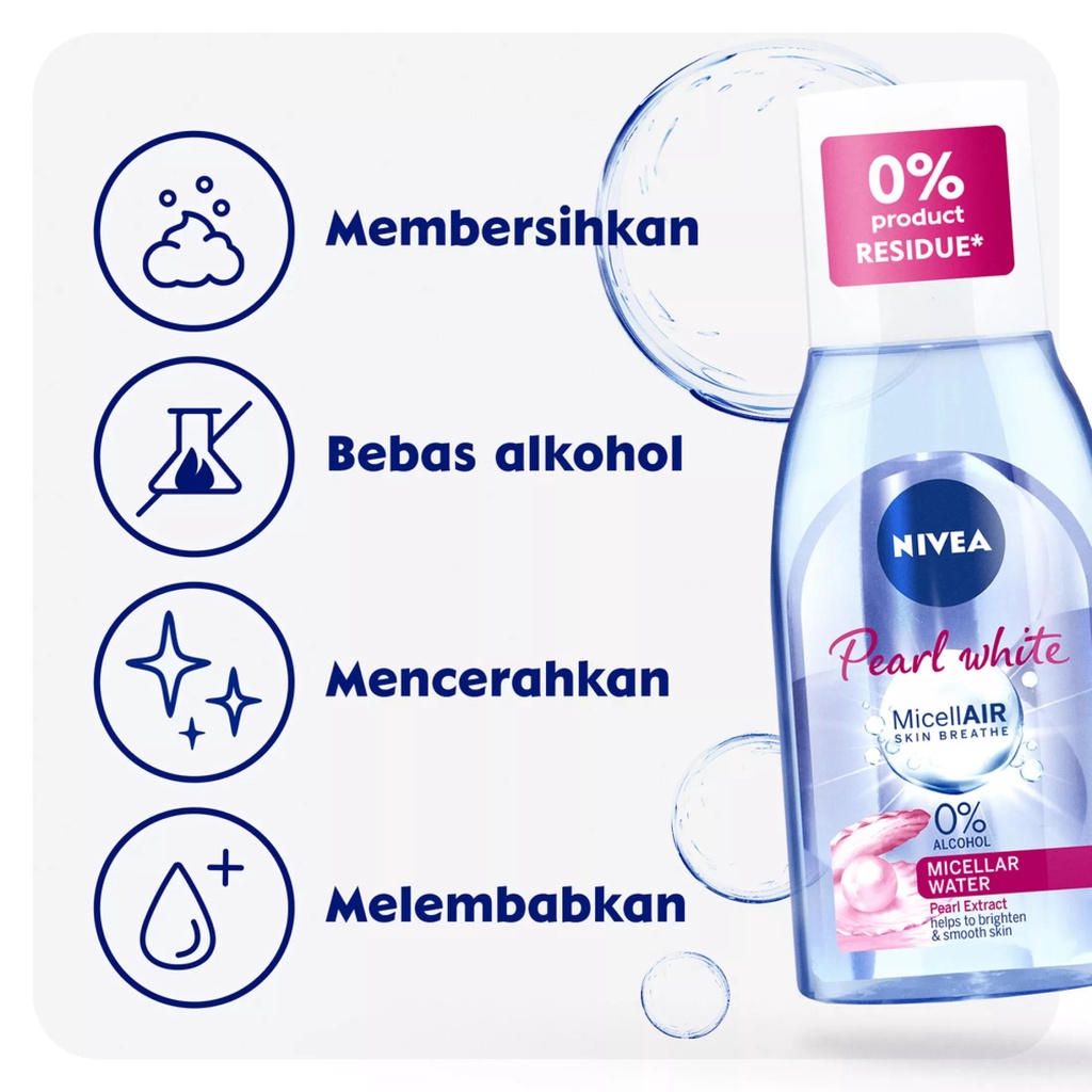 NIVEA Face Care MicellAir Pearl &amp; White 125ml / 200ml
