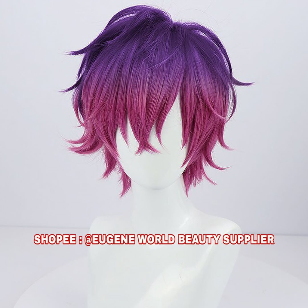 READY STOCK - RAMBUT PALSU COSPLAY ANIME FULL WIG UKI VIOLETA NIJISANJI EN VTUBER VIRTUBER VIRTUAL Y