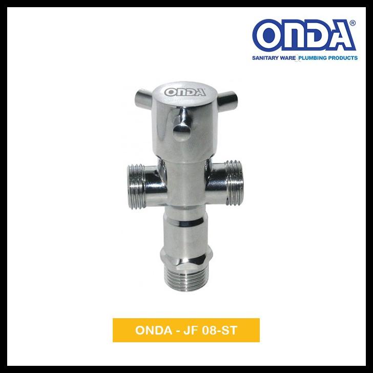 Stop Kran Wc Cabang Onda 1/2" / Keran T Shower Kloset Jet Shower