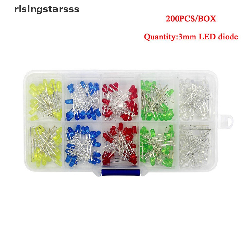 Rsid Span-new 100 / 200 / 300 Pcs Lampu Dioda LED Bentuk Bulat Aneka Warna