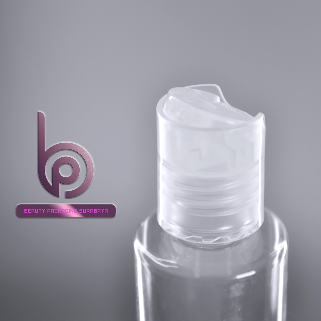 Botol Plastik PET 60ml RF Bening Tutup Presstop