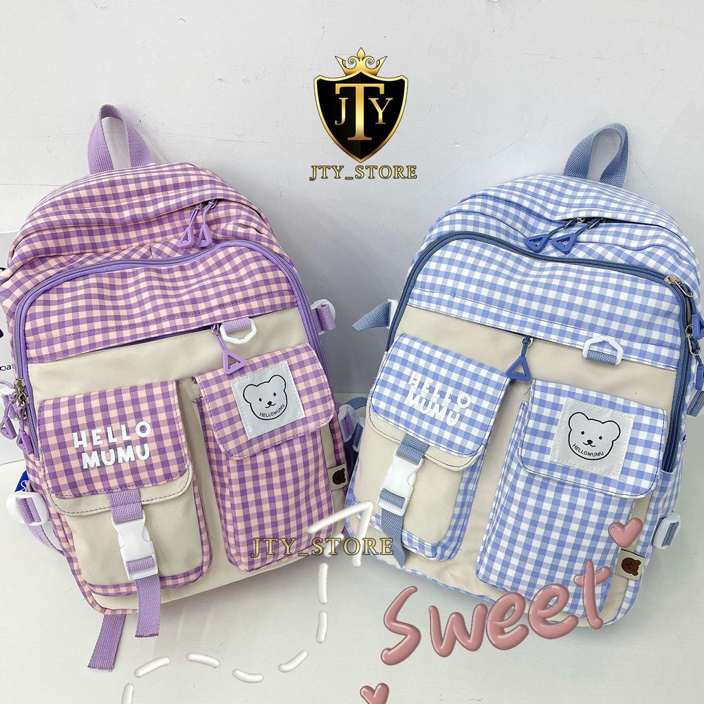 Tas Ransel Tas Punggung Sekolah SD SMP SMA Backpack Fashion Wanita Tas Anak Perempuan -216