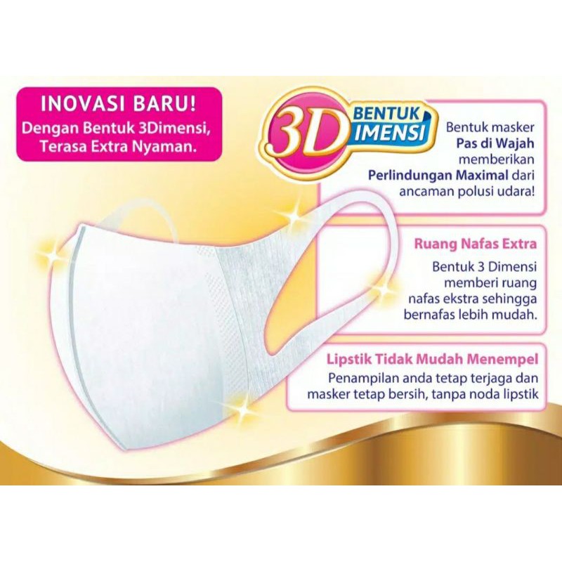 Masker Unicharm Protect Pollution 3D Mask (1 sachet isi 2pcs)