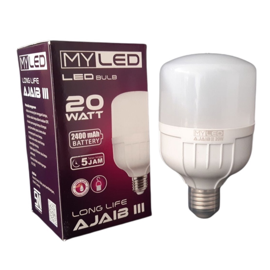 MYLED Ajaib III Lampu LED Capsule Emergency AC/DC 20 Watt