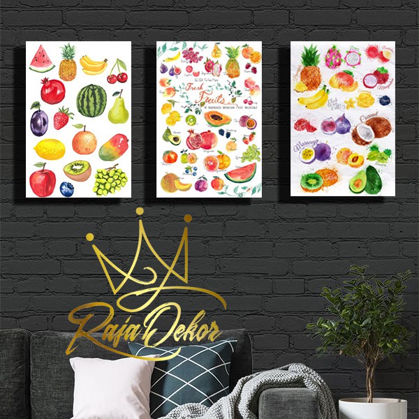 pusatmode Hiasan Dinding Fruit Art Size 20x30 cm