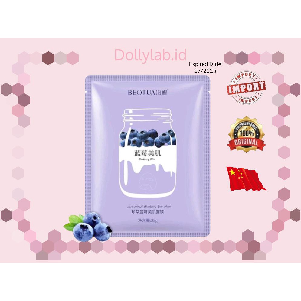 BEOTUA Yogurt Fruit Facial Mask Sheet Masker Wajah Buah BE001