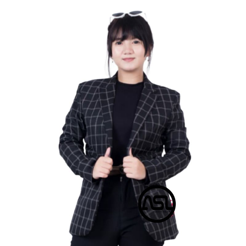 Jas wanita kotak kotak Terlaris / Jas wanita kotak / Jas wanita / Blazer wanita / Jas wanita terbaru