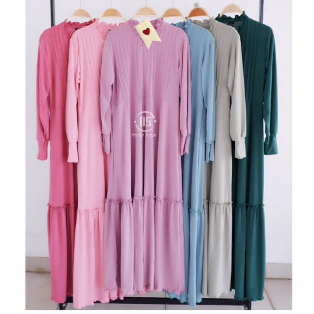 VALENCIA DRESS (NAISY) | Gamis Jersey Valencia import | gamis syar'i naisy