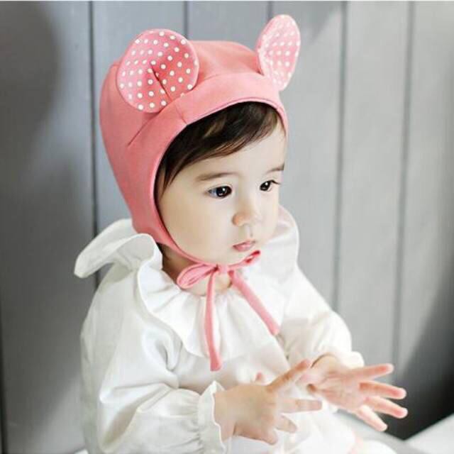 Topi Anak Motif Beruang/ Topi Bayi Unisex/ Topi Lucu Menggemaskan