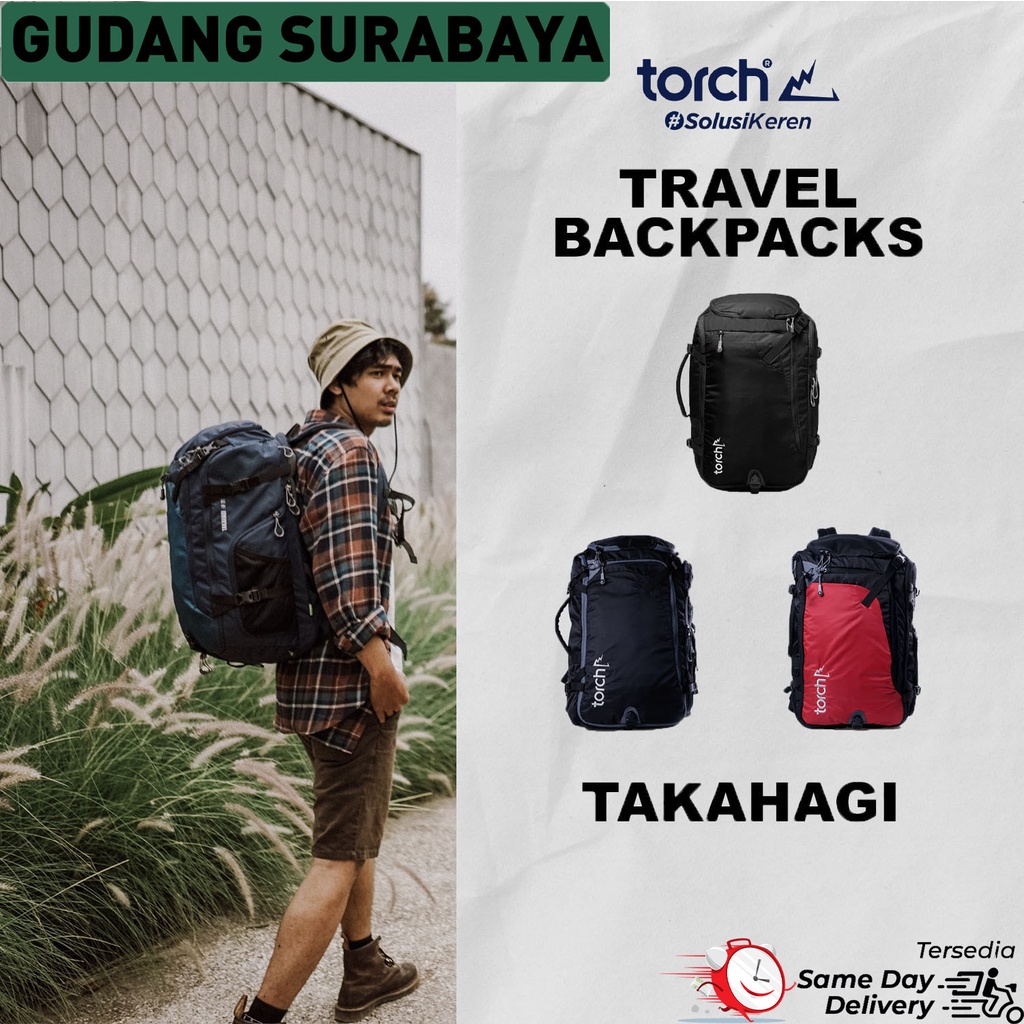 TORCH Surabaya Tas Travel Backpack Takahagi 40L
