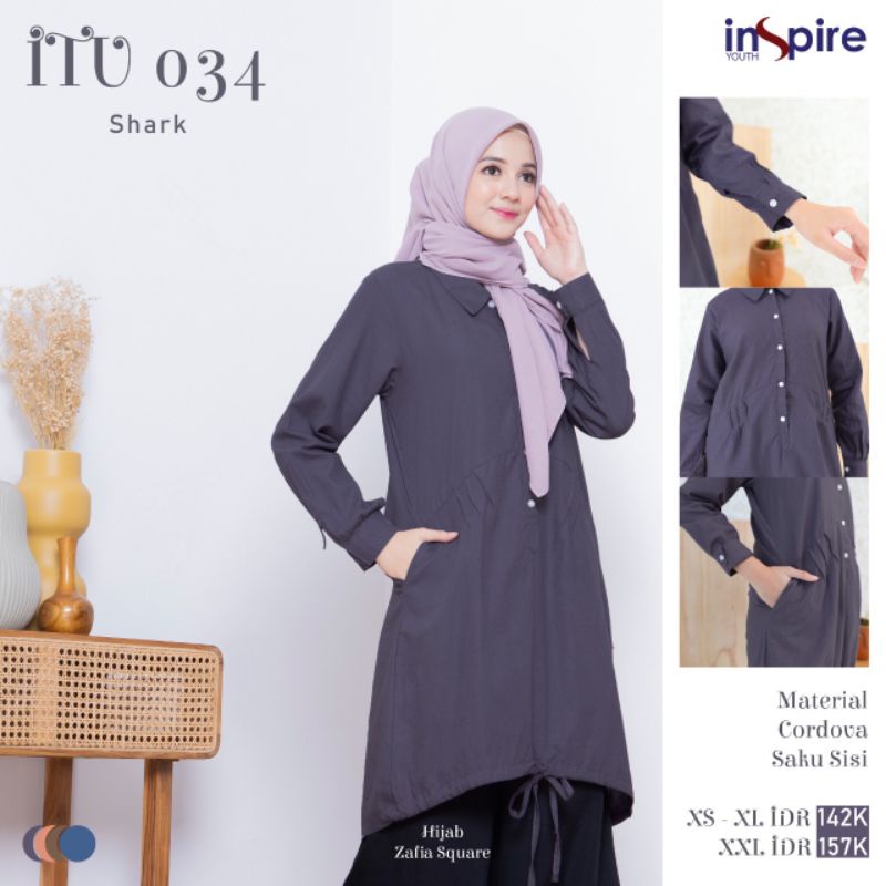 Tunik Inspire ITU 34 Tunik ITU 034 Atasn Wanita Fashion Muslim