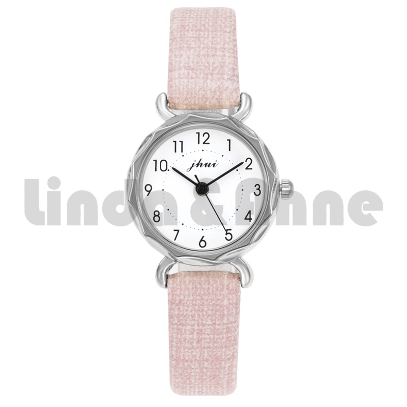 [COD] Jam Tangan Jhui Wanita Simple Dengan Strap Pu Analog Daily Fashion Import