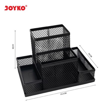 JOYKO - DESK SET ORGANIZER PEN / PENSIL SET MEJA JARING JALA BLACK HITAM DS-22 / DS-19