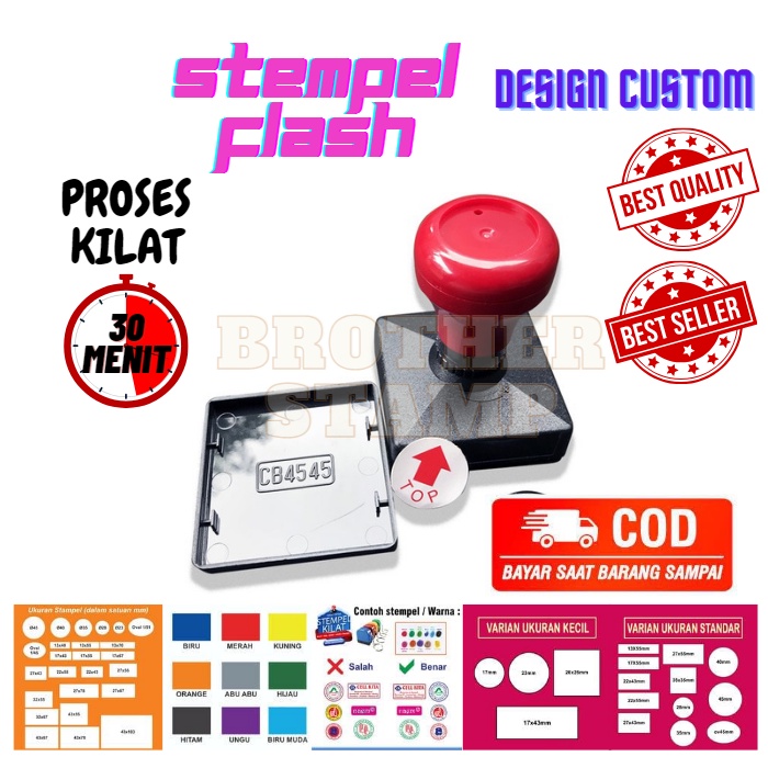 

STEMPEL CUSTOM / 43X55 MM / OTOMATIS TINTA / BISA 2 WARNA
