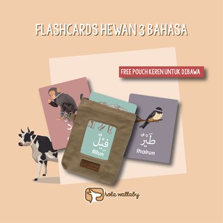 Promo Mainan  edukasi kartu pintar flashcards hewan bahasa 