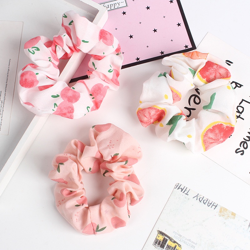 Scrunci Fruits / Cemol Rambut / Ikat Rambut Korea / Scrunchie hijab / Tali Rambut