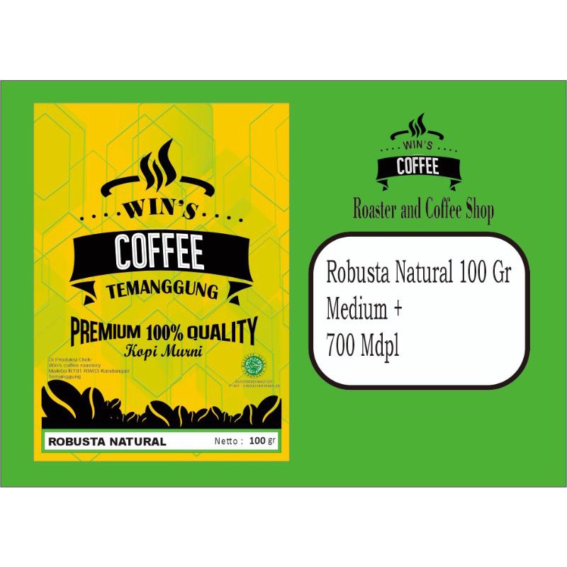 

Fine Robusta Temanggung 100 gr