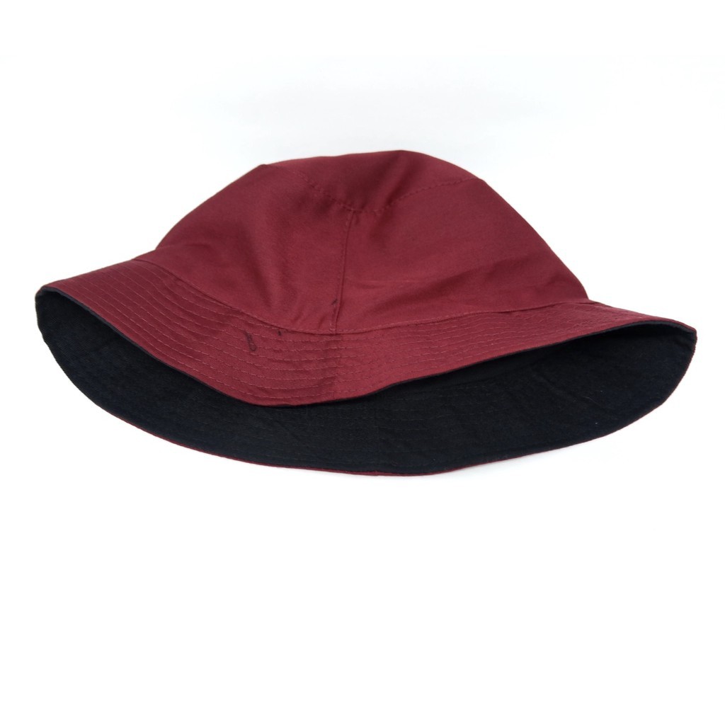 Topi Bucket korea bolak balik/ Topi wanita pria bordir/ Topi bisa Bolak balik two tone Premium Murah