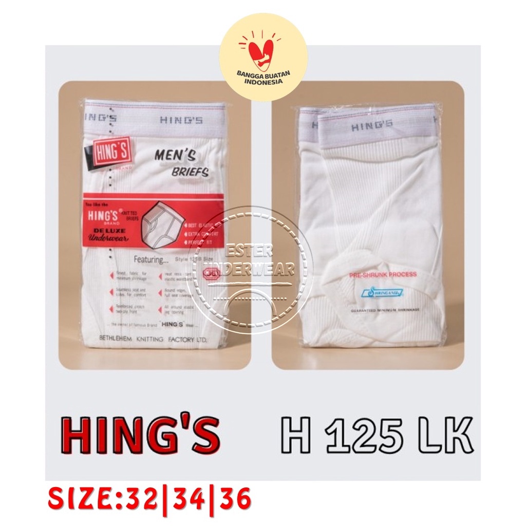 Celana Dalam Pria HINGS Merah | Lokal 125 LK ISI-1 Pcs