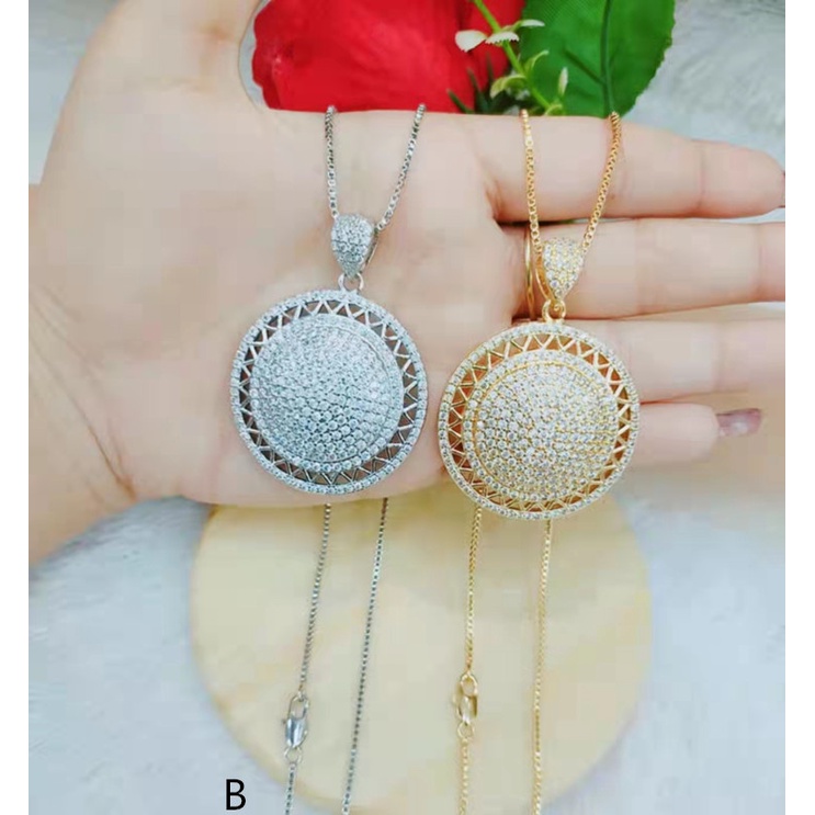 Kalung Xuping Mata Full Lapis Emas Perhiasan Fashion L36