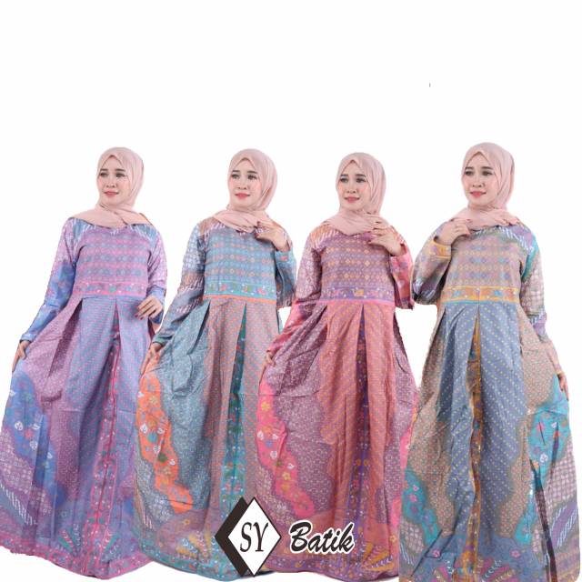 GAMIS BATIK PRINTING- GAMIS BATIK PEKALONGAN- DRESS BATIK SINARAN- BATIK PEKALONGAN
