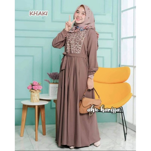 GAMIS CANTIK ERINA BORDIR ORI AKU KARISSA DRESS MUSLIMAH TERBARU BEST SELLER OOTD WANITA KEKINIAN