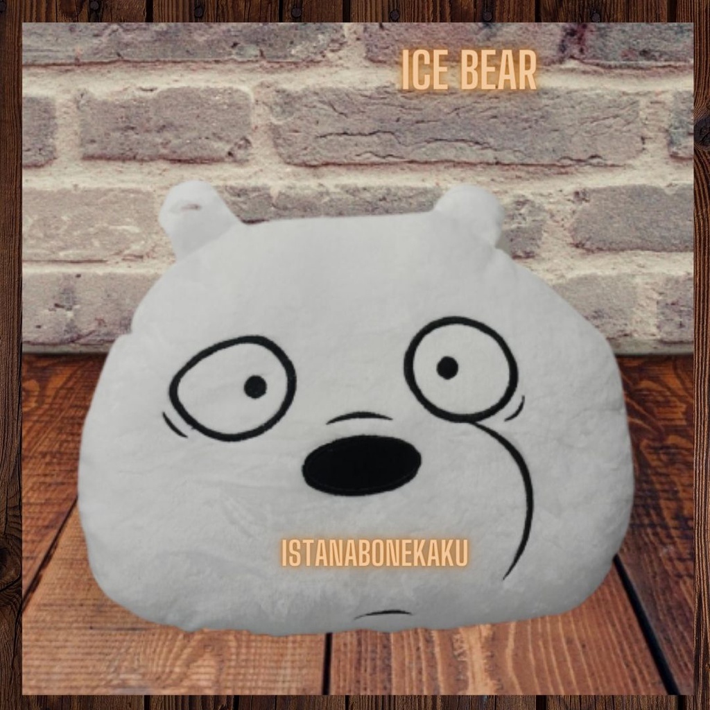 Boneka Bantal We Bare Bears Panda Beruang Kualitas Bahan Halus Lembut Banget