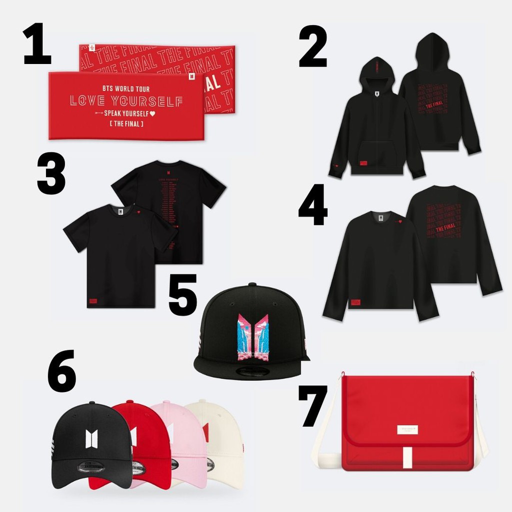 [DP PO] BTS SPEAK YOURSELF(SYS) FINAL - TOWEL/HOODY/LONG SLEEVE/T-SHIRT/SNAPBACK/BALL CAP/CROSS BAG