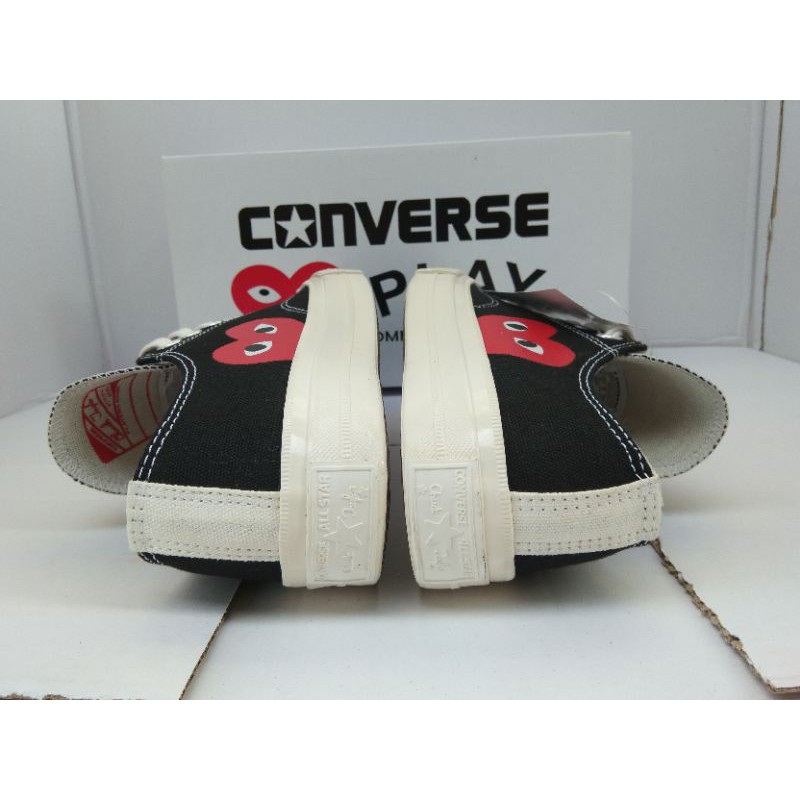 SEPATU C0NVERSEEE 70S PLAY CDG BLACK WHITE LOW PREMIUM BNIB