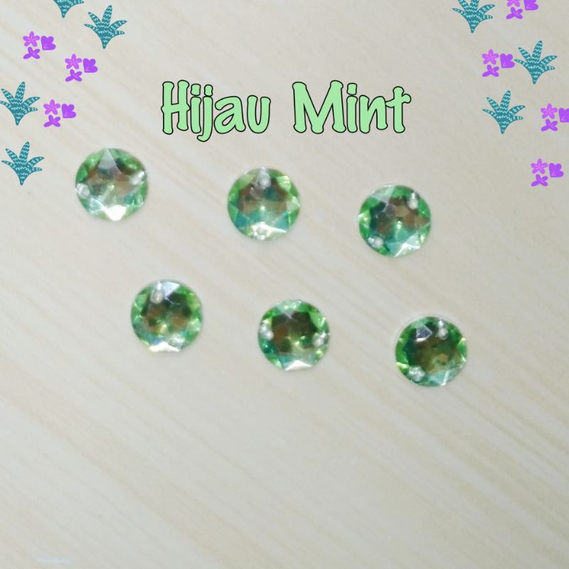 Mote Tempel / Jahit Bulat 10 mm ( isi 20 Pcs/Butir )