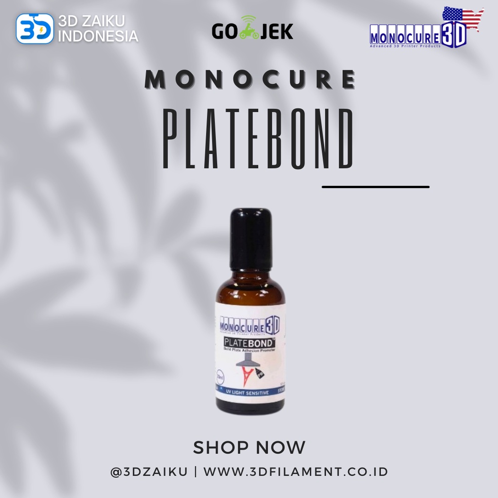 Original Monocure PlateBond 3D Printer Resin Nempel Bed Lebih Kuat