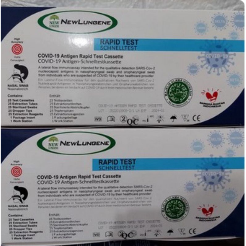 New lungene Omicron antigen rapid swab test 25 set