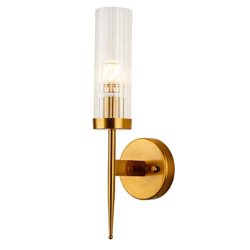 Lampu Dinding Hias Mewah Antique Brass Gold Sconce Minimalis Industrial Modern Wall Lamp Light LED 8421