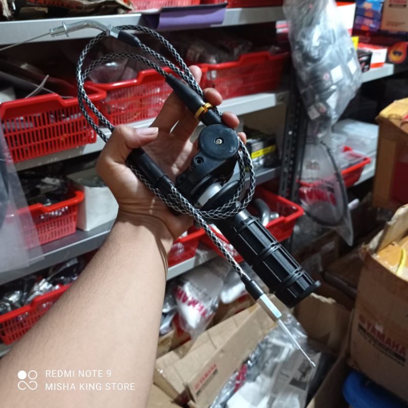 GAS SPONTAN DOMINO 2 KABEL FULL KARBON PNP RX KING NEW DOMINO CARBON