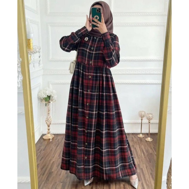 gamis rayon premium kekinian// gamis kotak