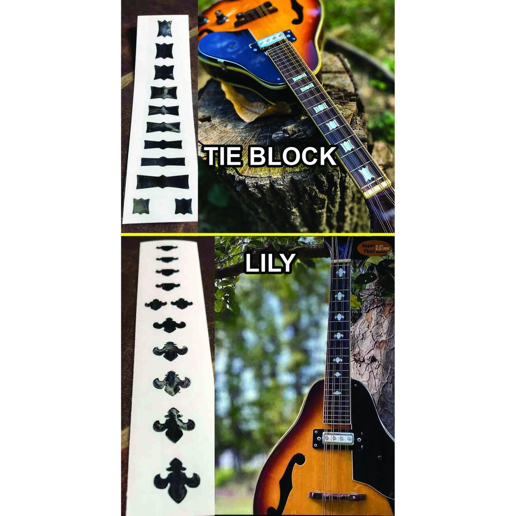 Mandolin Ukulele Fingerboard Sticker Inlay Gitar Fretboard Akustik Elektrik Guitar Klasik Nylon Cort