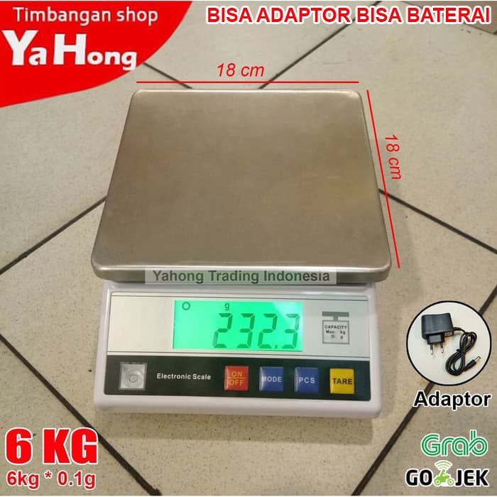 Timbangan Dapur Digital Portable Electronic Balance Scale 6kg 0.1g