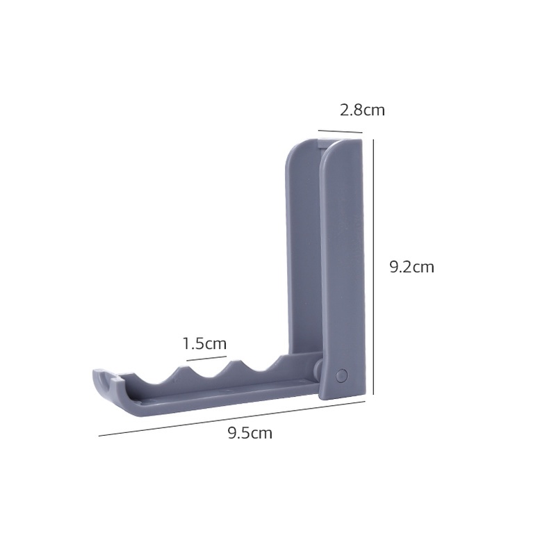 Rak Penyimpanan Mantel / Topi Model Lipat Bahan Plastik Dengan Perekat Untuk Dinding / Pintu