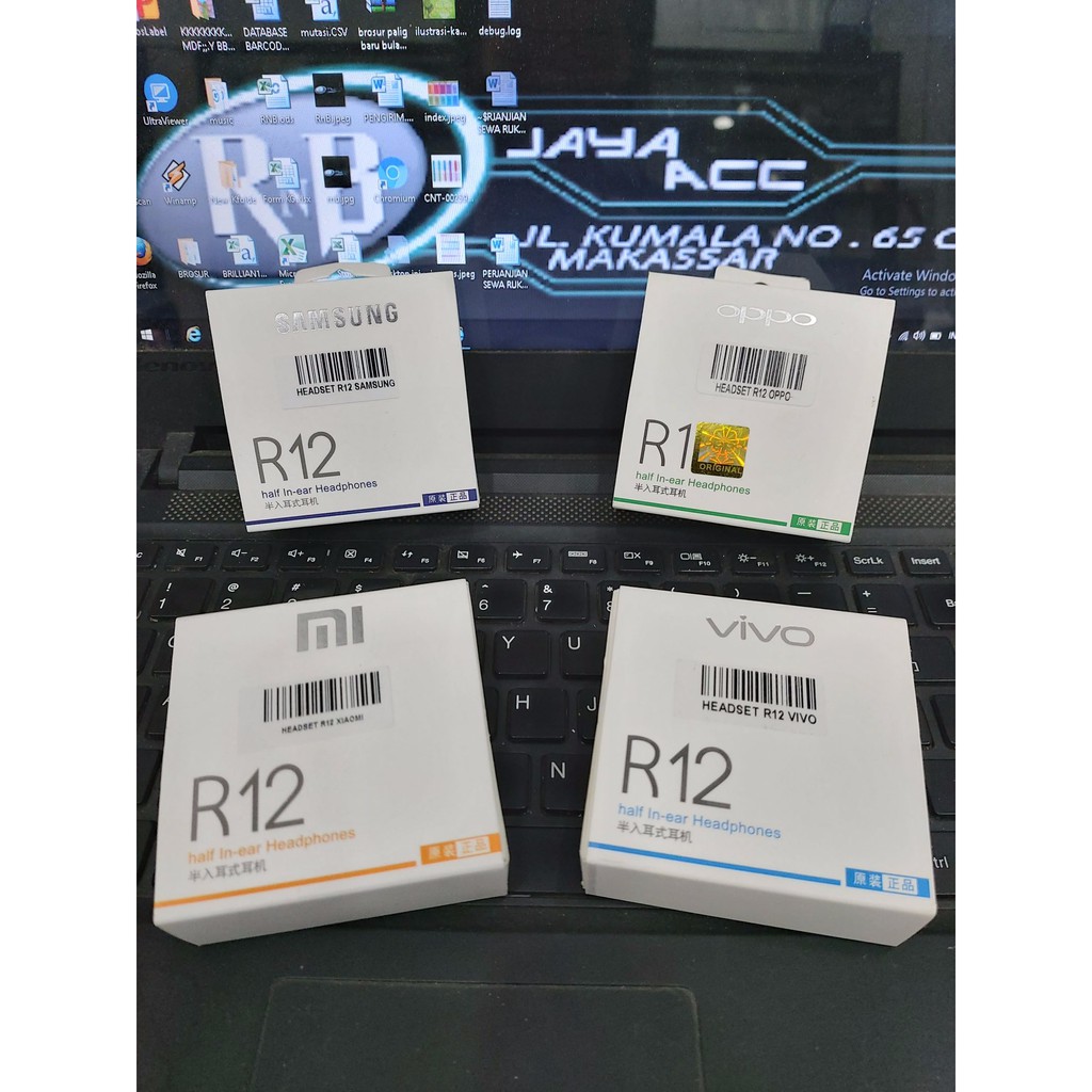 Headset R12 Oppo Samsung Xiaomi Vivo