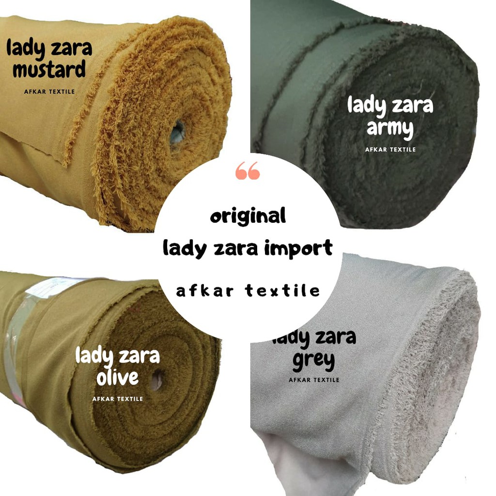 KAIN LADY ZARA PREMIUM - LADYZARA 4 WAY 100% Original Ladyzara [Tidak Jual KW] Premium Mosscrepe