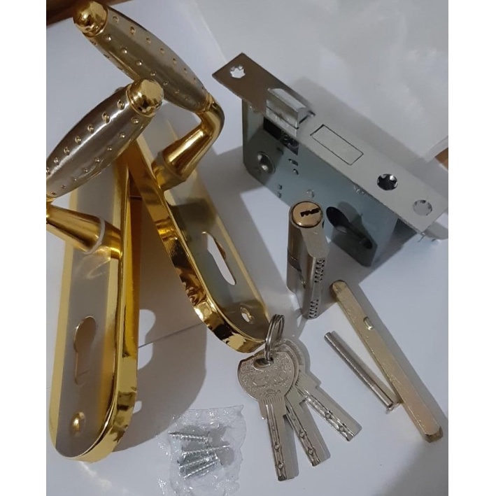 KUNCI PINTU KECIL KNOKK SET SIAP PAKAI TERSEDIA 2 TYPE/ PEGANGAN KUNCI PINTU RUMAH/ HANDLE HANDEL KUNCI PINTU RUMAH SET/ DOOR LOCK SET ELEGAN MEWAH  HIGH QUALITY BAGUS