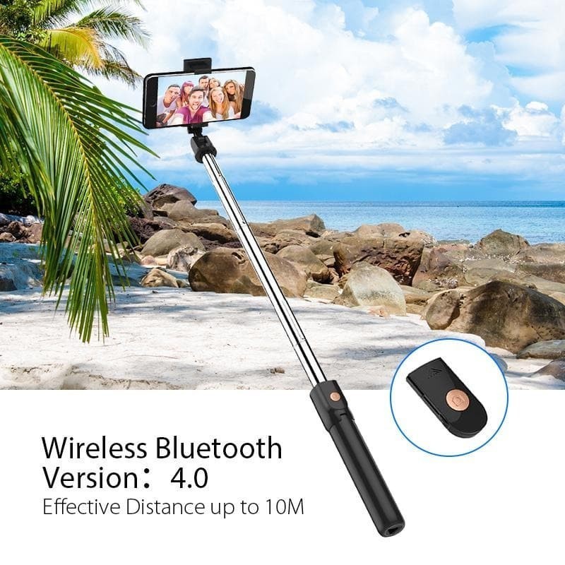 Triple W 3 in 1 Tongsis Tripod Bluetooth Selfie Stick + Remote Shutter