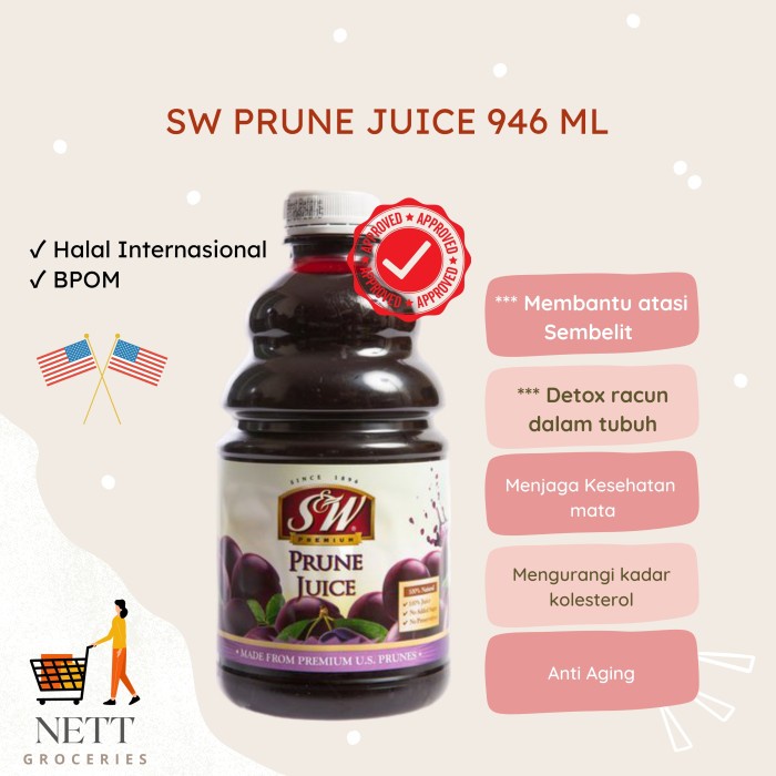 

(BISA COD) SW PRUNE JUICE 946ML (IMPORT FROM KOREA) - 946 ML