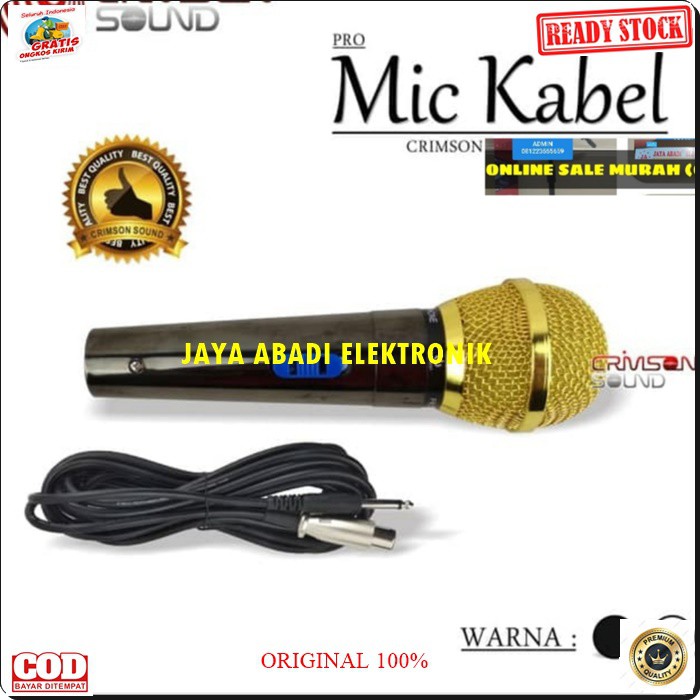 G116 ORIGINAL CRIMSON mic kabel dynamic Microphone cable mik karaoke mikrophone profesional pro musik music audio sound sistem system vokal vocal panggung dj studio G116  BISA DIGUNAKAN KE SEGALA ALAT AUDIO  Bahan besi  DYNAMIC MICROPHONE  Tidak pakai bat