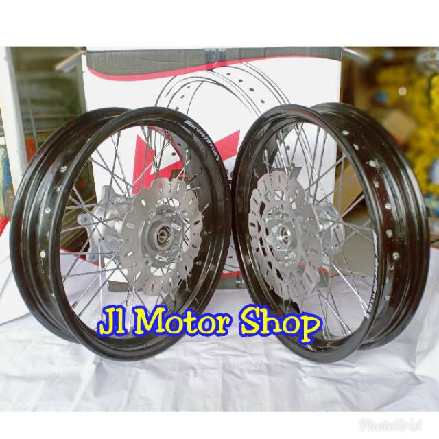 Paket Velg CRF 150 - Velg Supermoto Super Moto CRF 150 L Tromol Ori Buat CRF Velg Sprint XD