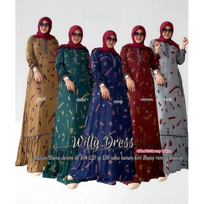 willy dress @145 ori cherry blossom