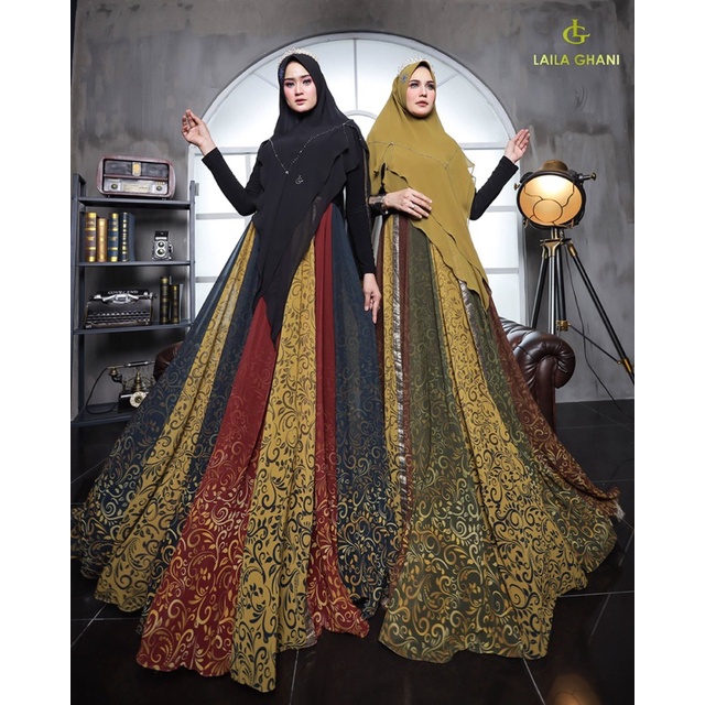 Set Sekar Sari Series (Black, Army) by Laila Ghani Syari