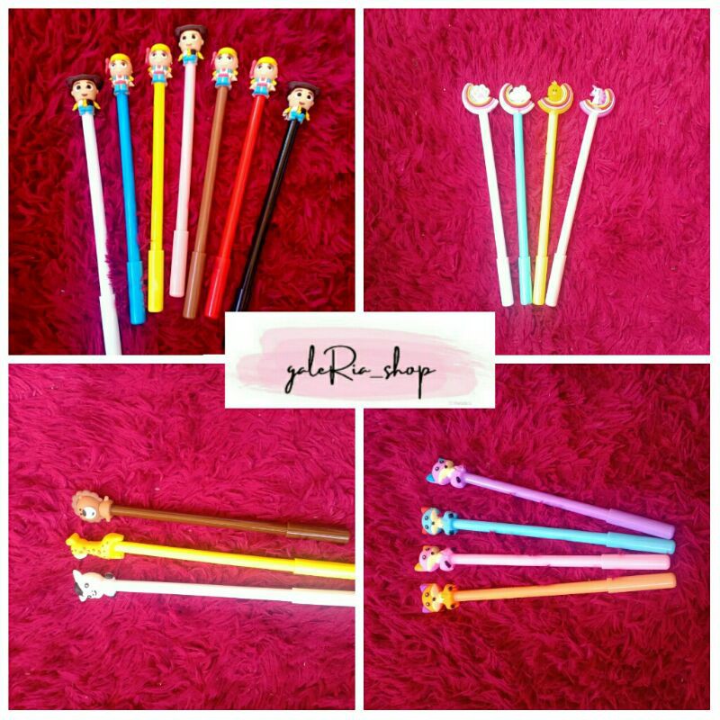 

3 PCS PULPEN KARAKTER MURAH / PULPEN MURAH / PULPEN GEL KARAKTER galeRia_shop