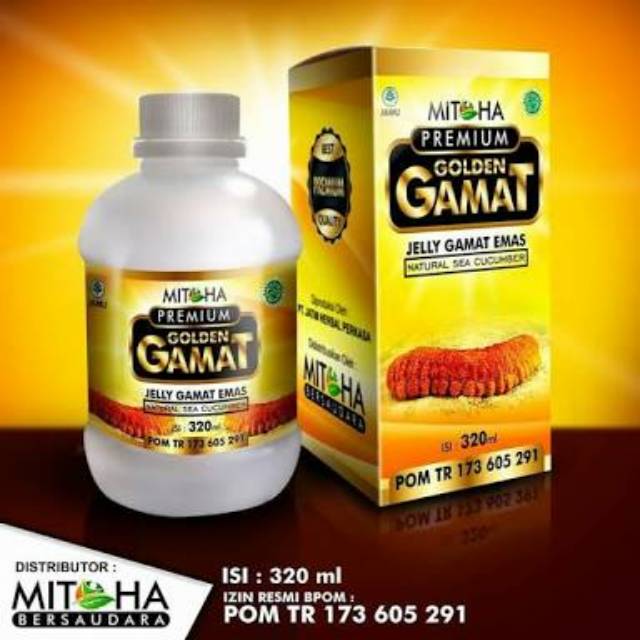 Herbal jelly gamat emas golden premium original halal asli 100% mitoha bukan jelly gamat gold qnc